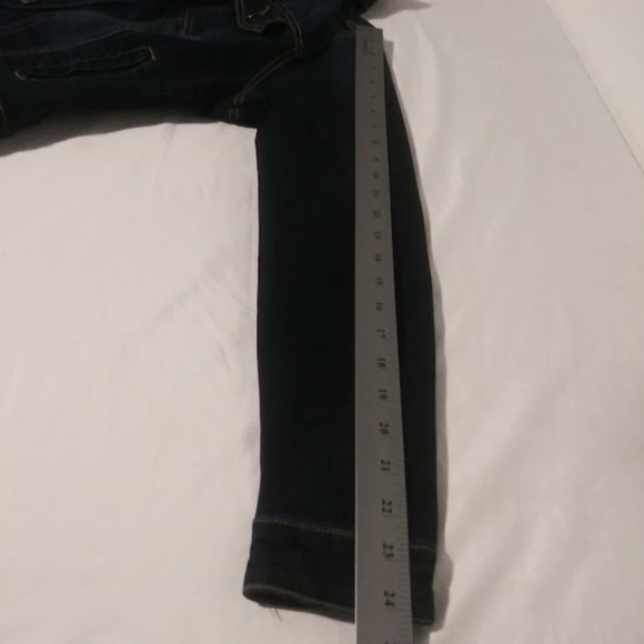 New Look women's size L dark wash jean jacket - Picture 8 of 13